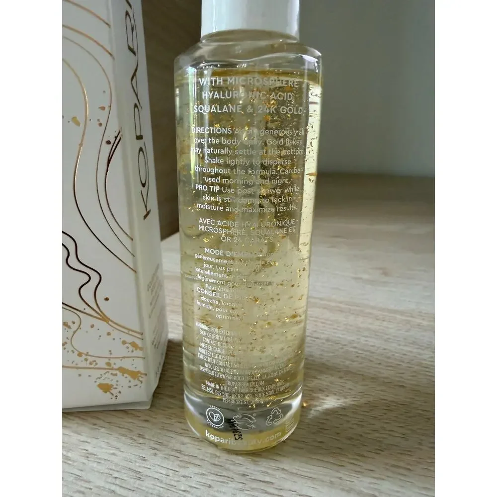 $42 Kopari Golden Aura Body Oil 24K Gold Hyaluronic Acid 3.3 oz